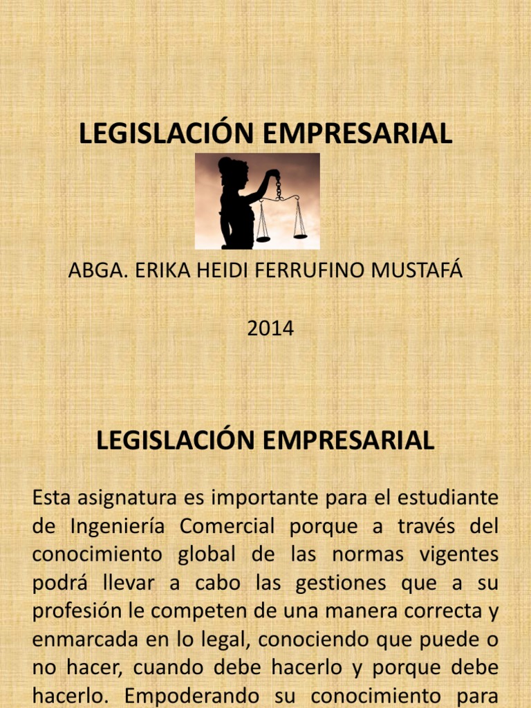 Legislacion Empresarial Presentacion | PDF | Estado (política) | Esfera ...