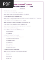Pakistan Studies 12th Class