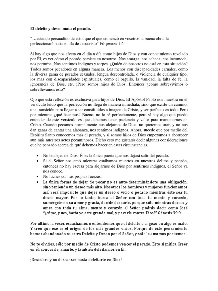 Deleite En Dios Vence El Pecado Pdf Pecado Cristo Título 