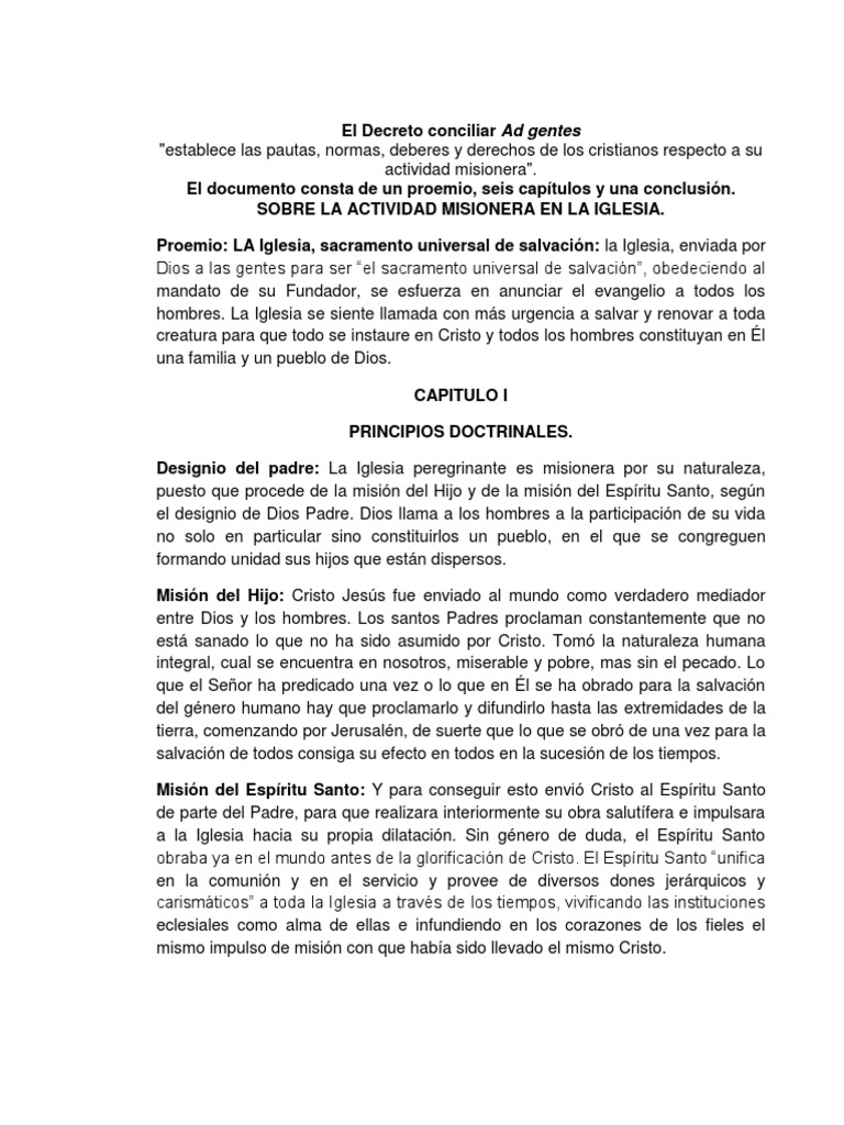 Actividad Misionera de la Iglesia | PDF | Misionero | Iglesia Católica
