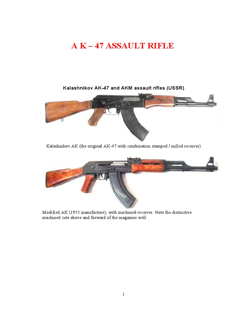 Ak 47 AKM Technical Manual DETAILED Components Tools