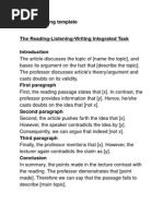 TOEFL Writing Template