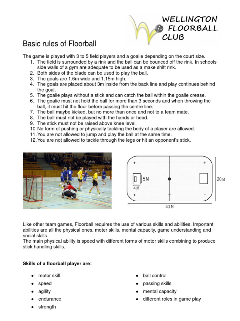 Basic Floorball Game Rules | PDF