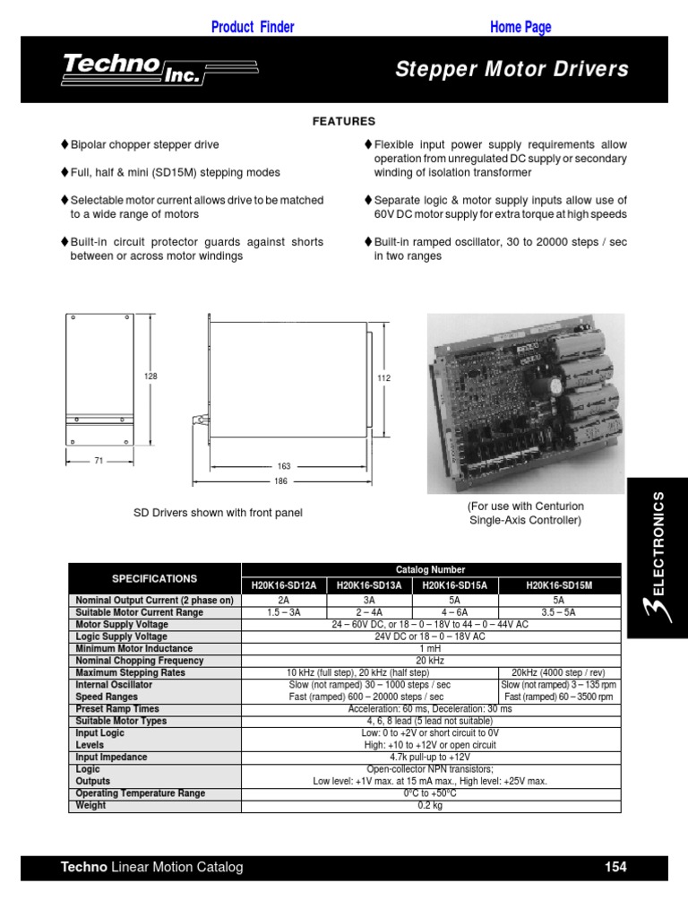 Stepper Motor Driver Specifications | PDF