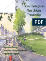 Factors Effecting Active Mode Choice in Transportation