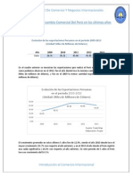 Análisis Del Intercambio Comercial Del Perú en Los Últimos Años