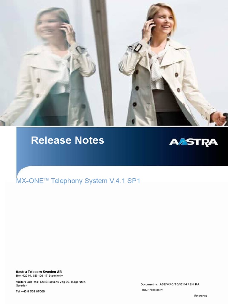 Release Notes MX-OnE TSE 4 1 SP1 Final C | PDF | Voice Over Ip ...