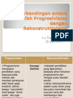 Perbandingan Falsafah Progresivisme dan Rekonstruktivisme