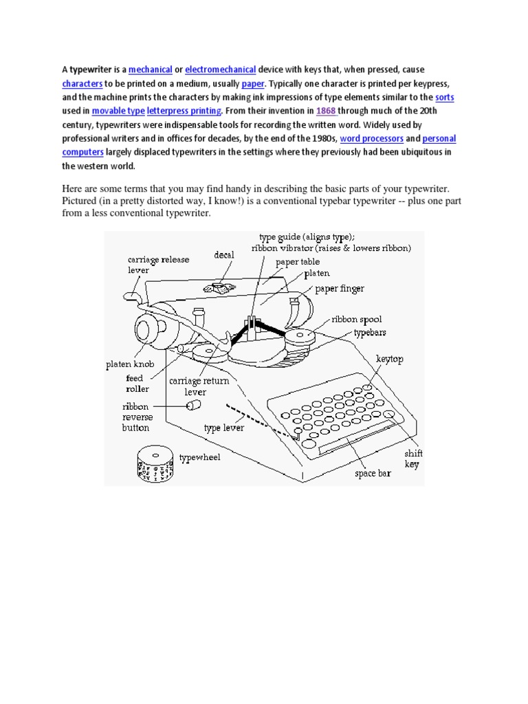 7 Typing Typewriter Typewriter Office Work
