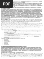 Degradation of Ecosystem