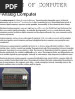 Analog Computer: Computer Electrical Mechanical Hydraulic Model