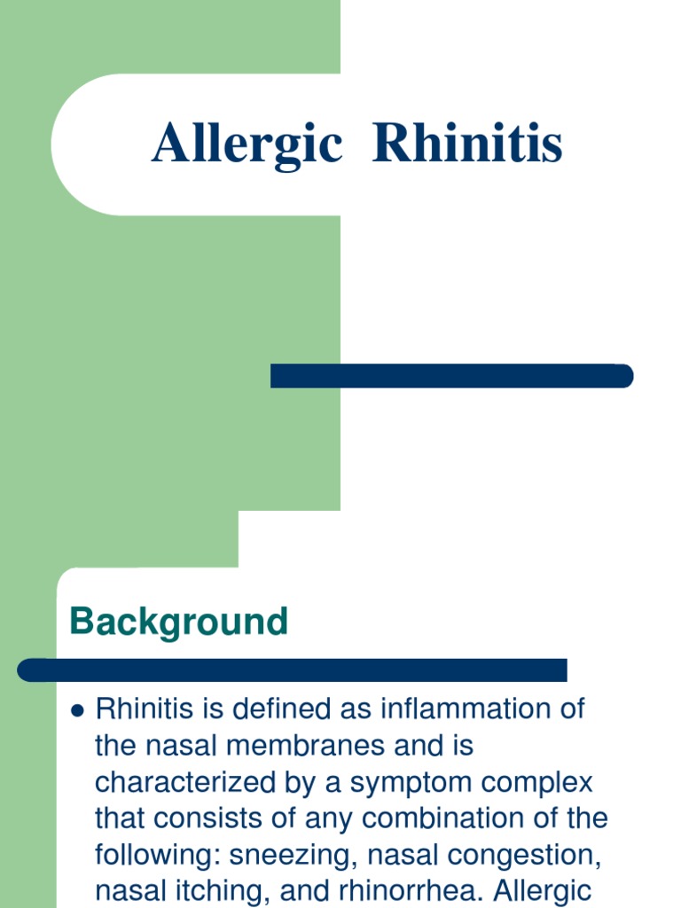 Allergic Rhinitis | PDF | Allergen | Allergy