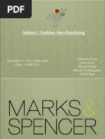 Merchandising Marks & spencers india