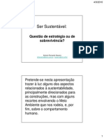 Ser Sustentável - Questão de Estratégia Ou de Sobrevivência Das Empresas