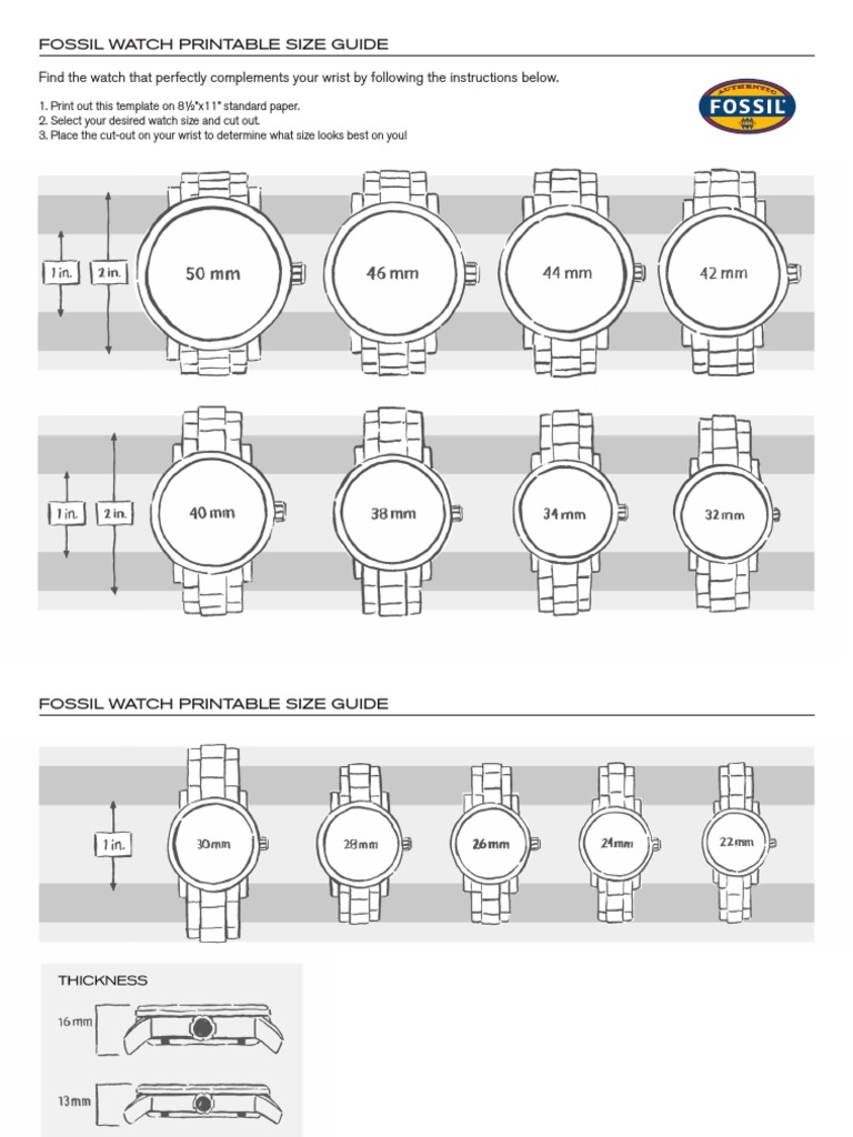 Fossil watch guide hotsell