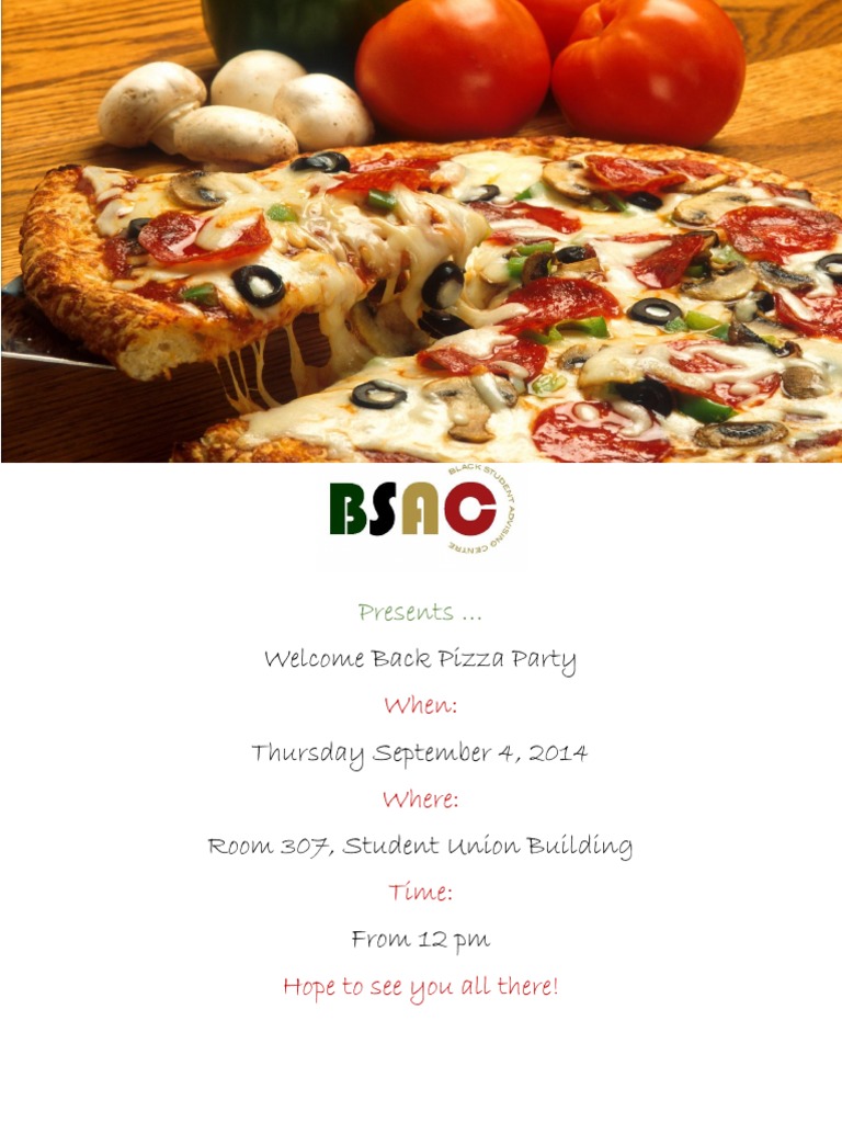 Student Union Pizza Party | PDF