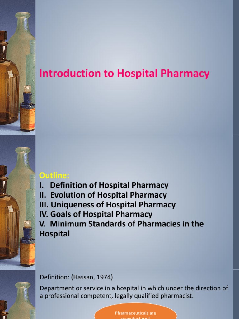 Evolution of Hospital Pharmacy | PDF | Pharmacy | Pharmacist
