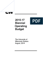 August 2014 UW System Board of Regents Budget Request