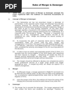 Rules of Merger- Demeerger FOR CA FIRMS