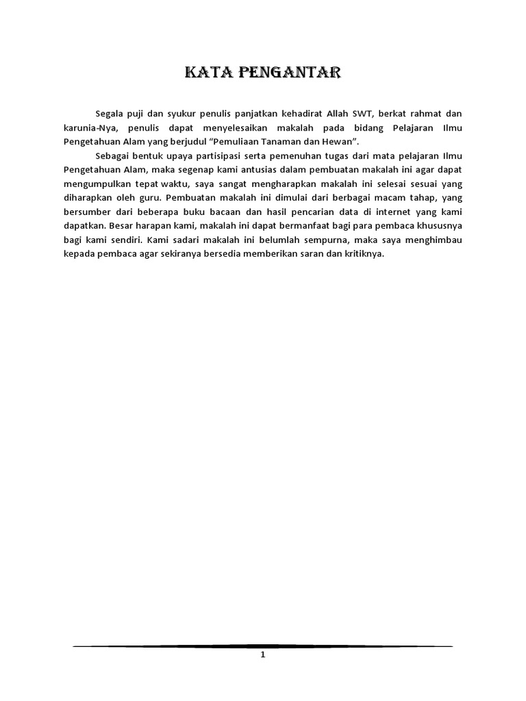 Makalah Tentang Pemuliaan Tanaman Dan Hewan