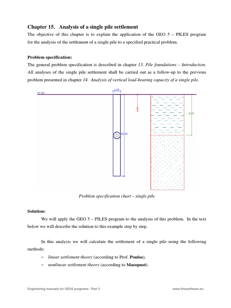 Single Pile Settlement Analysis Methods | PDF | Deep Foundation ...