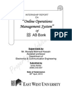 Internship Report On AB Bank Online Operations Management System