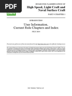 User Information, Current Rule Chapters and Index: High Speed, Light Craft and Naval Surface Craft