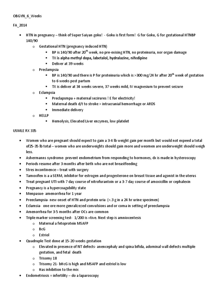 Obgyn Notes | PDF | Medical Specialties | Clinical Medicine