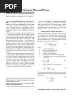 Design Aid For Triangular Bracket Plates Using AISC Specifications