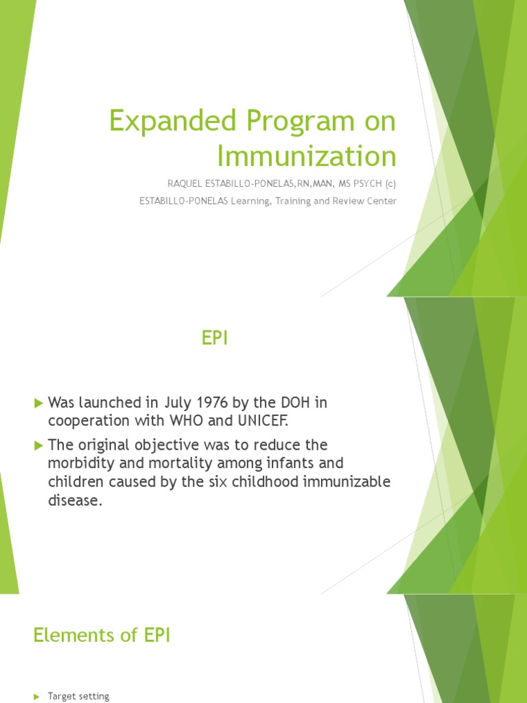 Expanded Immunization Program Overview | PDF | Medical Humanities ...