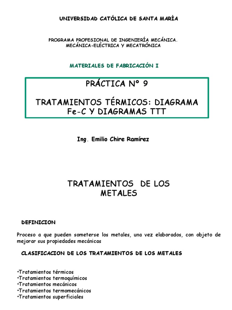 TTT y CCT Práctica 9 | PDF | Tratamiento a base de calor | Sólidos ...