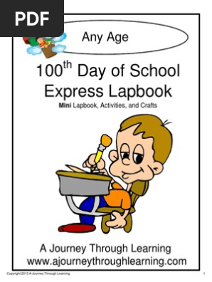 100th Day of School Express (Quick) Lapbook