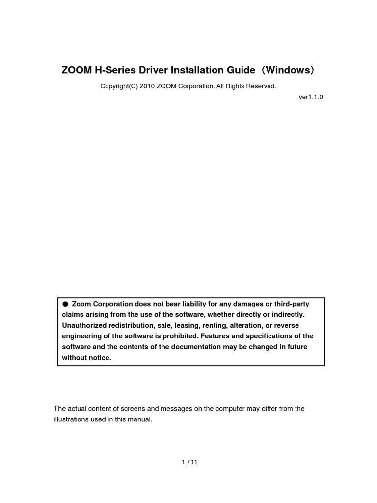 H Series ASIO Driver Installation Guide (Windows) | PDF | Installation ...