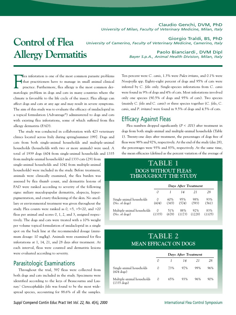 C+F-Control of Flea Allergy Dermatitis | PDF