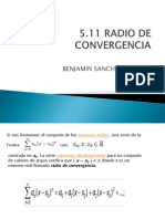 5.11 Radio de Convergencia