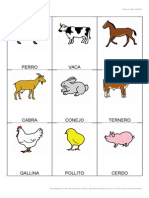 Bingo de Animales Domesticos 2 Cartones 3x3