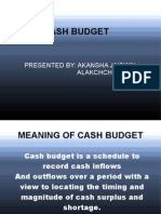 Cash Budget