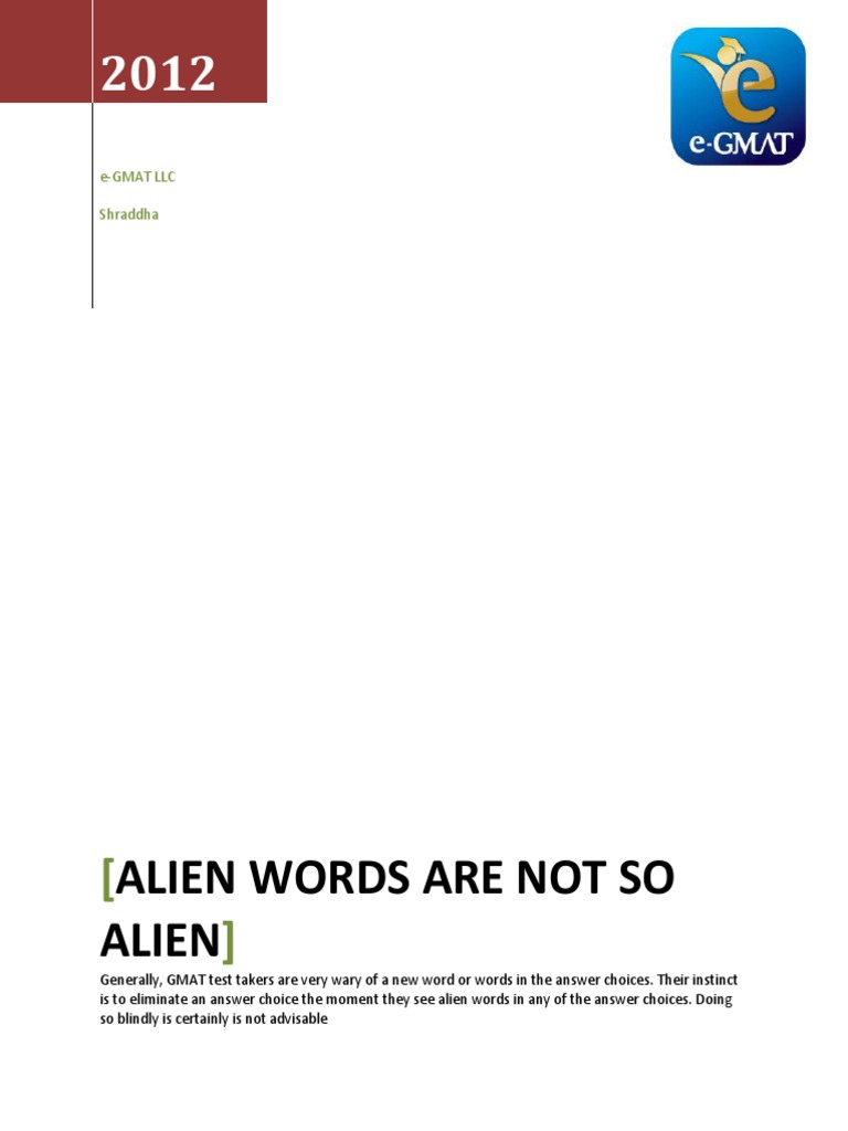 9.alien Words Not So Alien | PDF | Shift Work | Sentence (Linguistics)