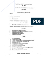 HIV and AIDS Prevention and Control Bill 2009