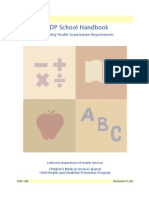 CHDP School Handbook: School Entry Health Examination Requirements