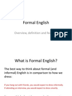 Lecture Formal English