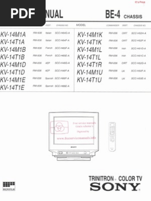 Kv-14m1a SERVICE MANUAL | PDF