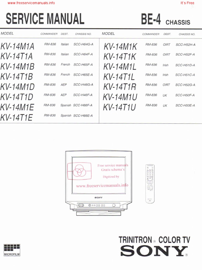 Kv-14m1a SERVICE MANUAL | PDF
