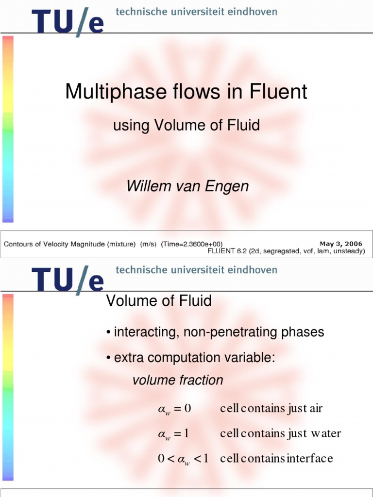 Multiphase Flows in Fluent: Using Volume of Fluid | PDF | Scheme ... image.