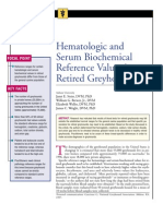 CANINE-Hematologic and Serum Biochemical Reference Values in Retired Greyhounds