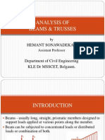 Analysis of Beams & Trusses: Hemant Sonawadekar