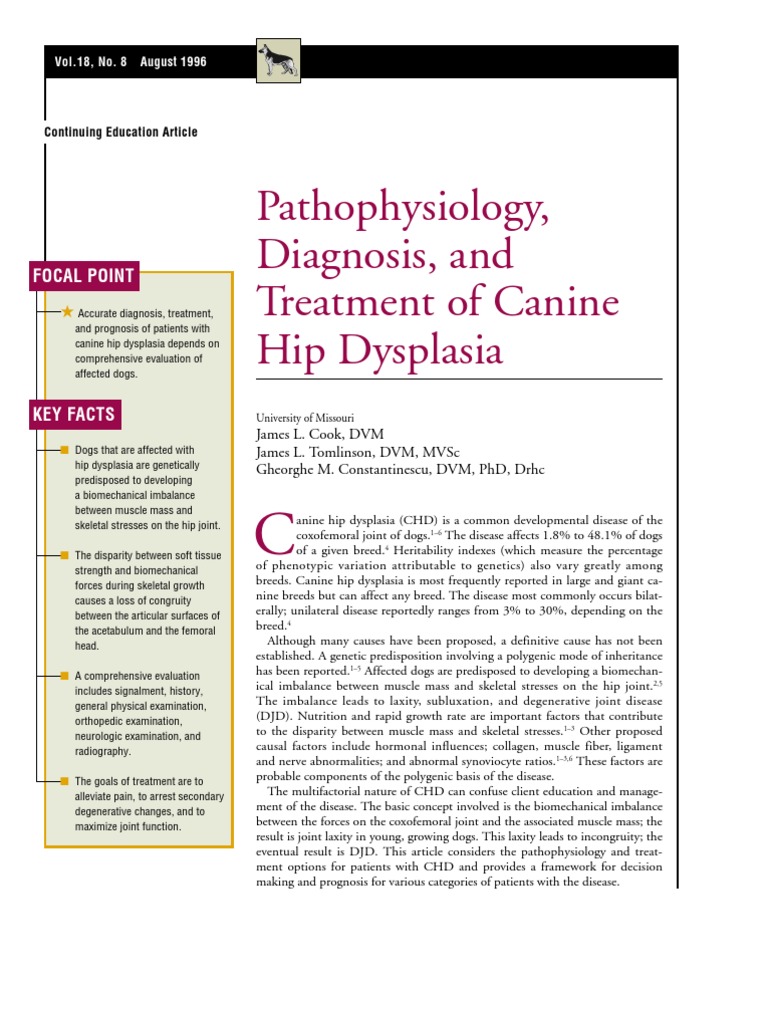 CANINE-Pathophysiology, Diagnosis and Treatment of Canine Hip Dysplasia ...