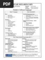 Detail Syllabus Copy: Module 1: Software Languages