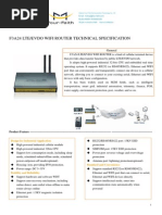 F3a24 Lte&Evdo Wifi Router Specification