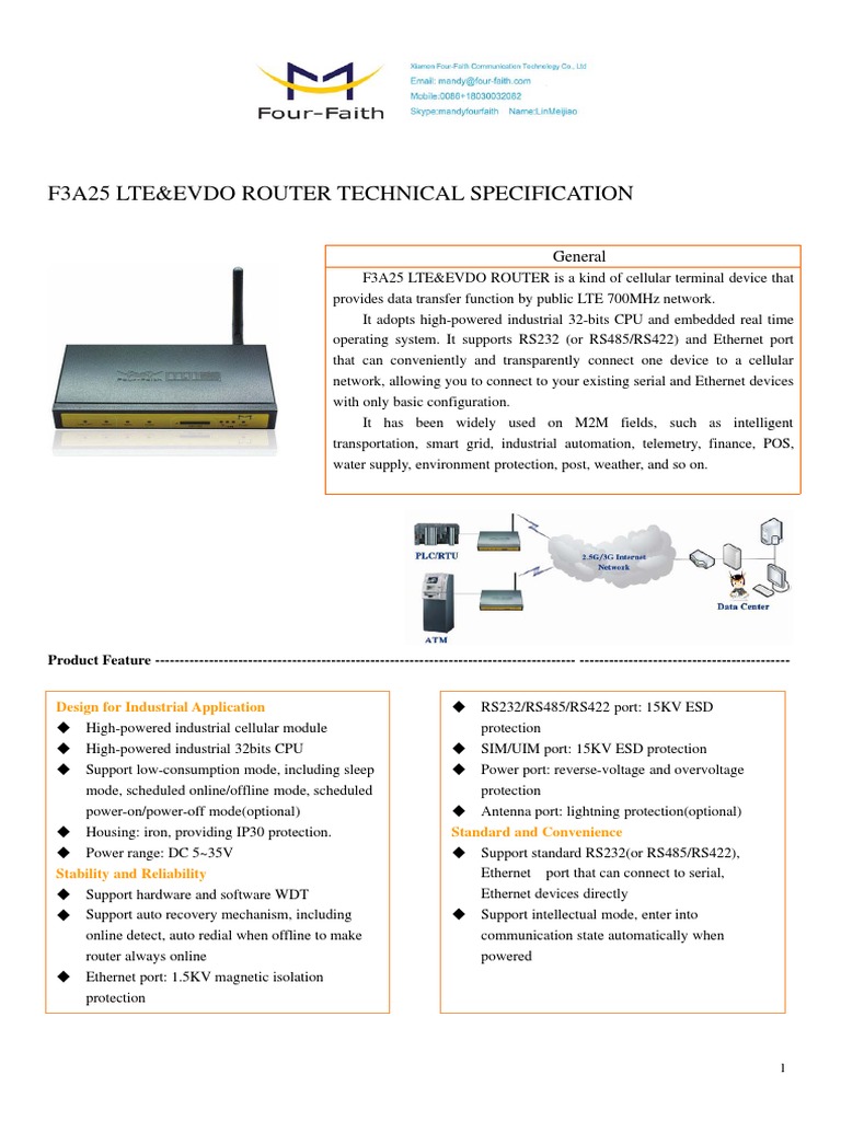 F3a25 Lte&Evdo Router Specification | PDF | Internet Architecture ...